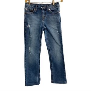 TRUE RELIGION , World Tour Slim Straight, Kids Unisex Jeans, Blue, Size 10